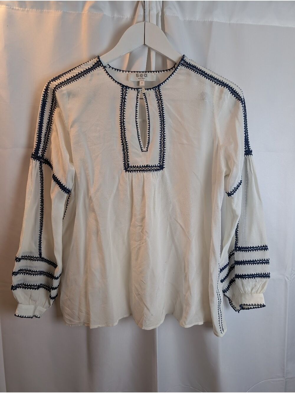 Sea New York Silk Blouse Size 4 In GUC
